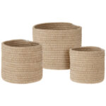 Baumwollkörbe im 3er-Set, Aufbewahrungskörbe