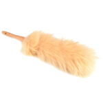 Staubwedel aus Holz und Wolle, Möbelbürste zur Entfernung von Staub, Länge 52 cm