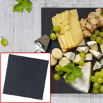Servierplatte für Cheeseboard, Nachtisch uvm. Schieferplatte, L 30 x B 30 x H 0,6 cm
