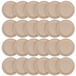 Teller rund aus Zuckerrohr 24er-Set, Teller biologisch abbaubar, 22 x 22 cm