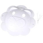 Löwen-Maske weiss, Dekorationsmaske mit Band, 23 x 22 cm