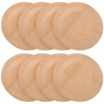 Bambus Einwegteller 8er-Set, rund, flach, 18 cm