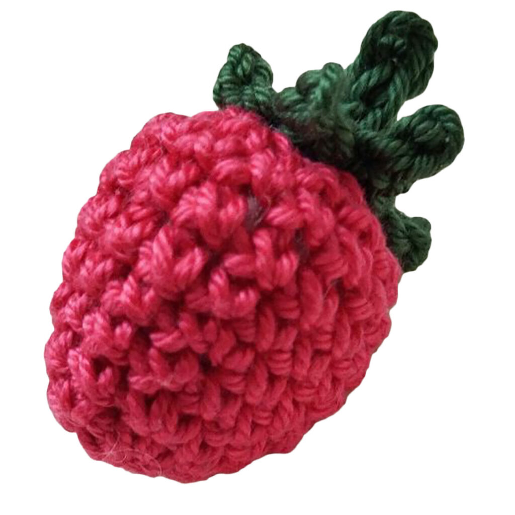 Häkel Himbeere, handgemacht, Deko-Himbeere L 4 cm Häkel Himbeere, handgemacht, Deko-Himbeere L 4 cm