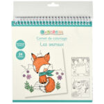 Malbuch für Kinder mit Tiermotiven, Ringbuch, 24 Seiten, Ausmalbuch, 21 x 21 cm