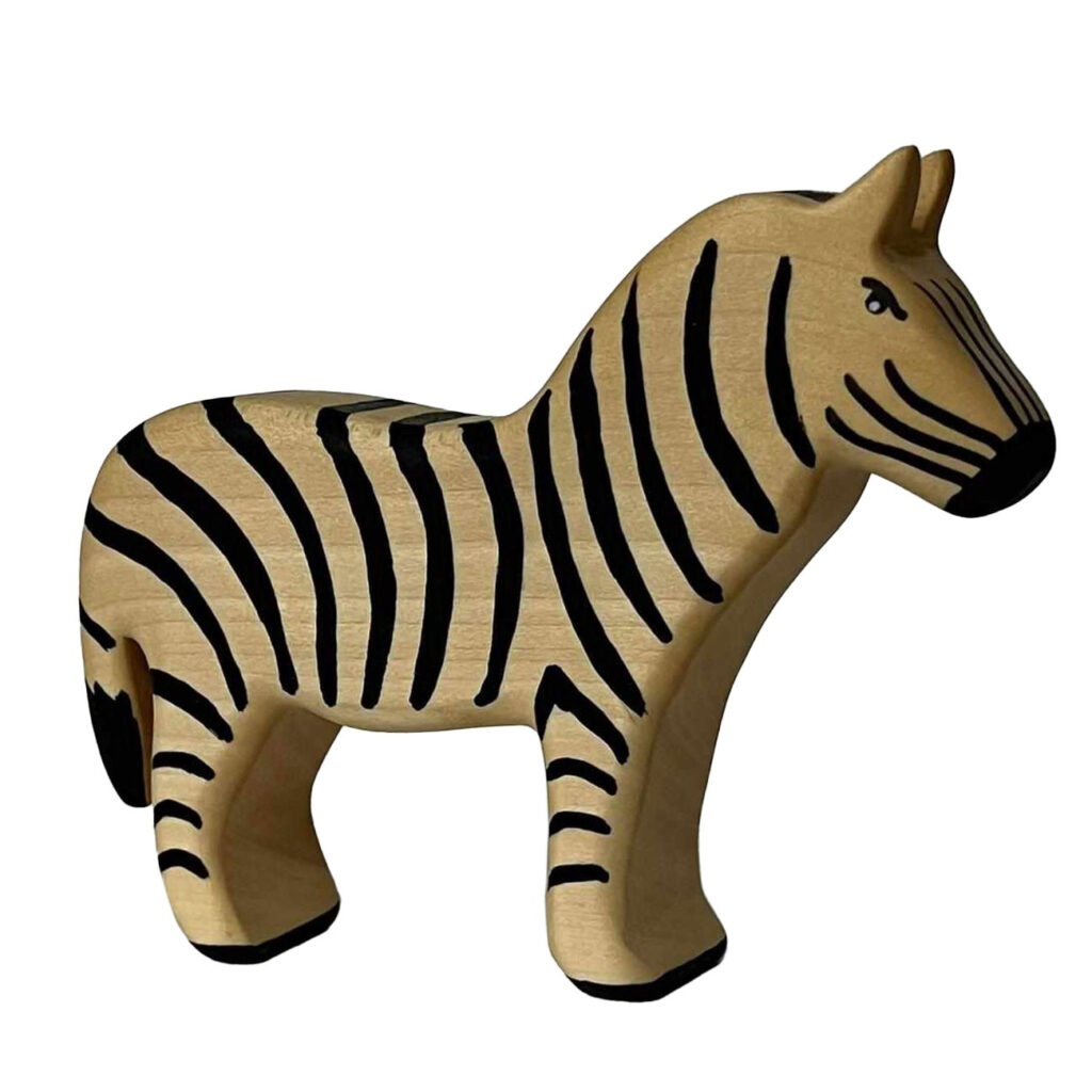 Holztier, Zebra, handgefertigt, 15 x 11 x 3 cm