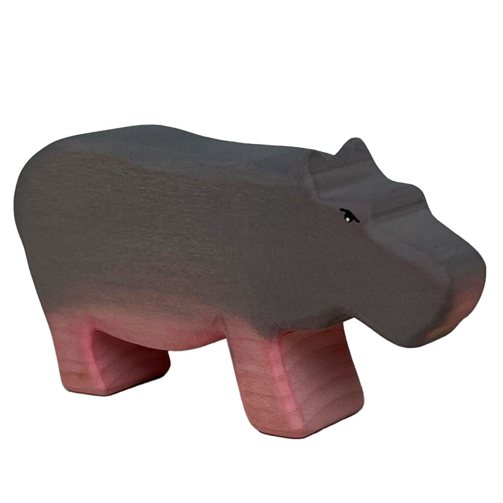 Holztier Nilpferd, handgefertigt, 16 x 8 x 3 cm Holztier Nilpferd, handgefertigt, 16 x 8 x 3 cm