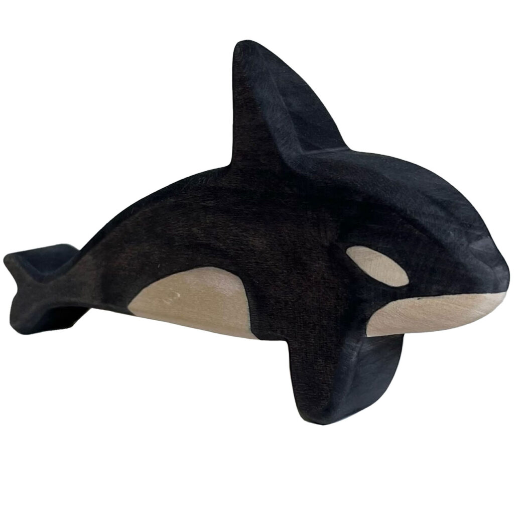 Holztier Orka, handgefertigt, 20 x 11 x 3 cm Holztier Orka, handgefertigt, 20 x 11 x 3 cm