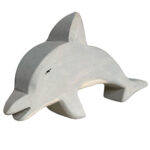 Holztier Delfin, handgefertigt, 8 x 7 x 3 cm