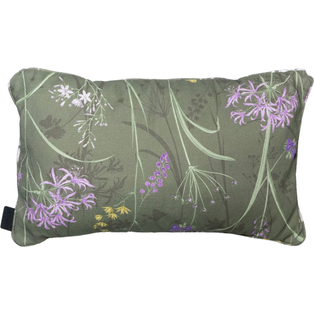 Deko-Kissen Outdoor, Blumenmuster grün, 30 x 50 x 10 cm