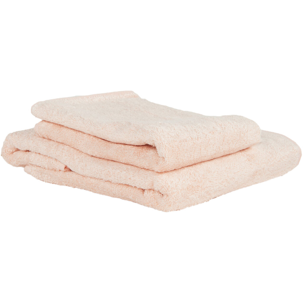 Handtuch-Set aus 70% Holzfasern, 60 x 100 / 40 x 60 cm, rosé