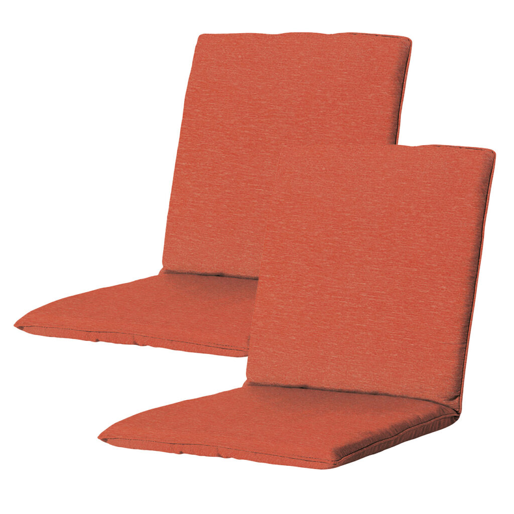 Niederlehner-Auflage 2er-Set, weiche & komfortable Gartenstuhlkissen, terra, 97 x 49 cm