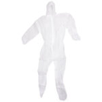 Schutzanzug aus Polypropylen-Gewebe, Einweg-Overall mit Reissverschluss, Einheitsgrösse