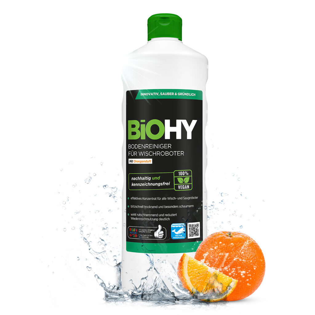 Bodenreiniger-Konzentrat für Wischroboter, Orangenduft, vegan, 1 L