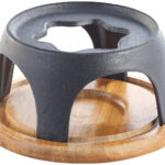 Untersetzer und Rechaud für Gusseisen-Fondue Ø16 cm