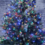 4-farbige Solar-LED-Lichterkette mit 500 LEDs und Timer, IP44, 50 m