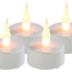 4er-Set LED-Teelichter mit Luftzugsensor und beweglicher Flamme