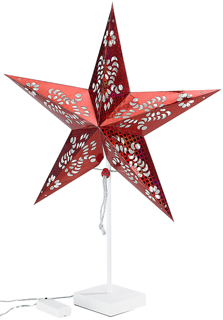 Deko-Tischleuchte in Sternform, rot Deko-Tischleuchte in Sternform, rot