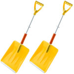 2er-Set 3-teilig zerlegbare Schneeschaufel mit Alu-Stiel & Griff
