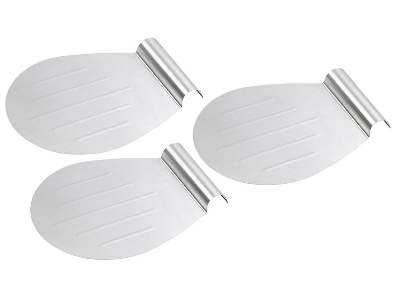 3er-Set Tortenhebe-Bleche ausEdelstahl mit Griffmulde, 33 x 26 cm