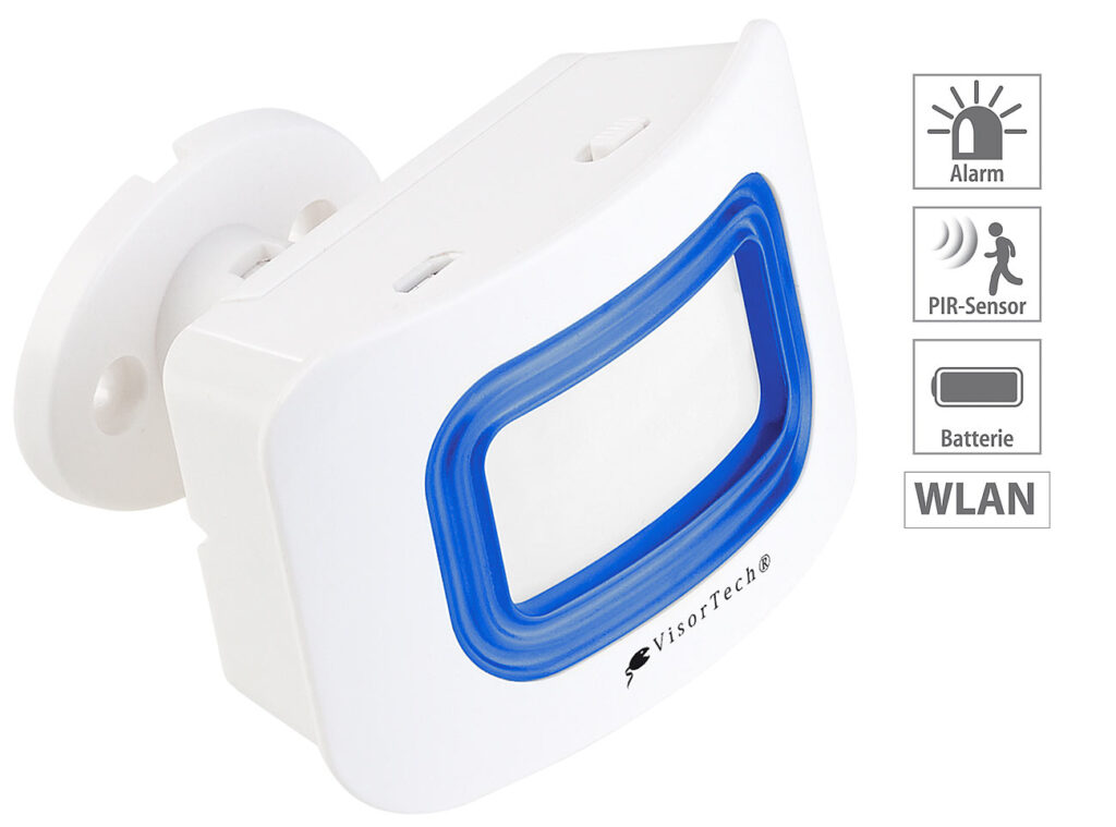PIR-Bewegungsmelder für WLAN-Alarmanlage XMD-3000.avs, 10m Reichweite
