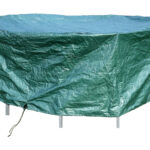 Gewebe-Abdeckplane für runde Gartentische, 210 x 76 cm (Ø xH)