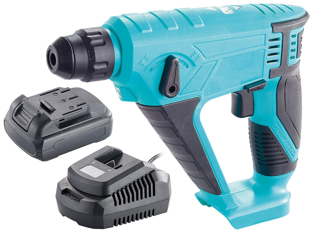 Akku-Bohrhammer AW-10.as  für SDS-plus inkl. Li-Ion-Akku & Ladegerät