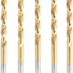 HSS-Bohrer-Set für Metall, Titan-beschichtet, 5 mm, 5 Stück