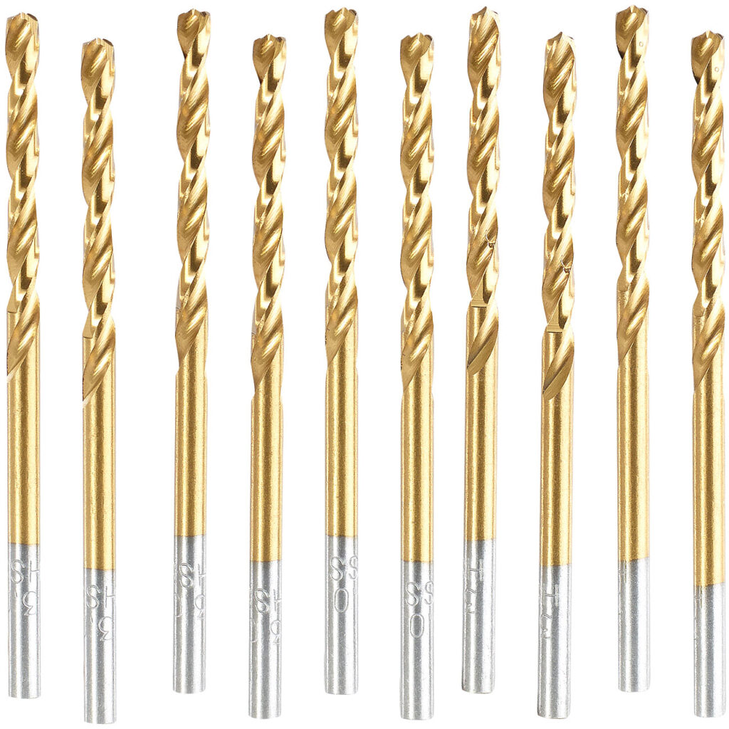 HSS-Bohrer-Set für Metall, Titan-beschichtet, 3,0 mm, 10 Stück