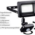 Mini-LED-Fluter, PIR-Sensor, 10 Watt, 800 lm, tageslichtweiss, IP44