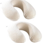 Wellness-Nackenhörnchen aus thermoaktivem Memory-Foam, 2er-Set