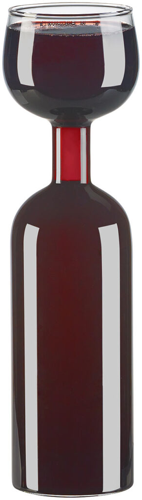 2in1-Weinflasche und XXL-Glas aus Echtglas, 750 ml