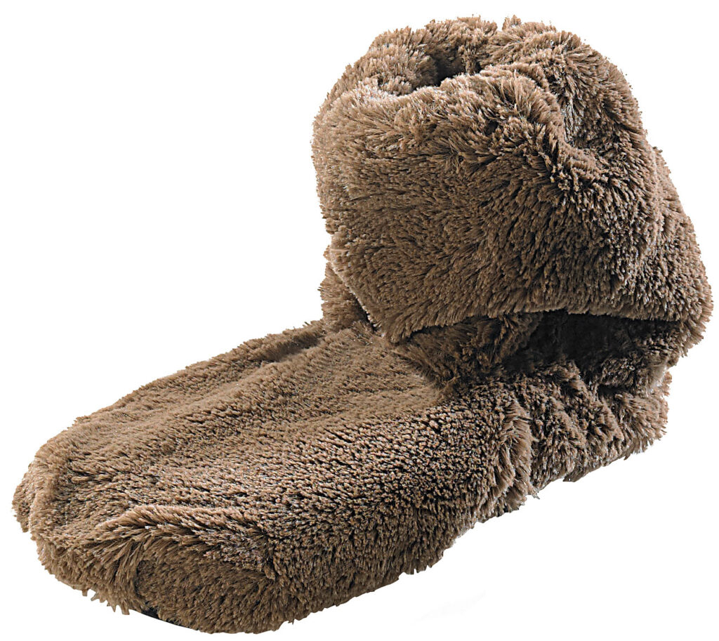 Aufwärmbare Flausch-Stiefel mit Traubenkern-Füllung, Grösse 36 – 38