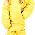 Kinderschlafsack mit Armen und Beinen, Grösse S, 150 cm, gelb