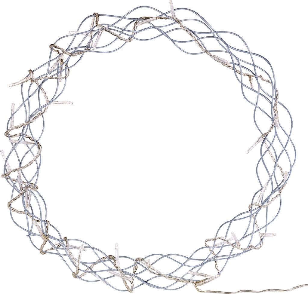 2er-Set LED-Lichterkränze für Fenster, Türen u.v.m., 32 warmweisse LEDs