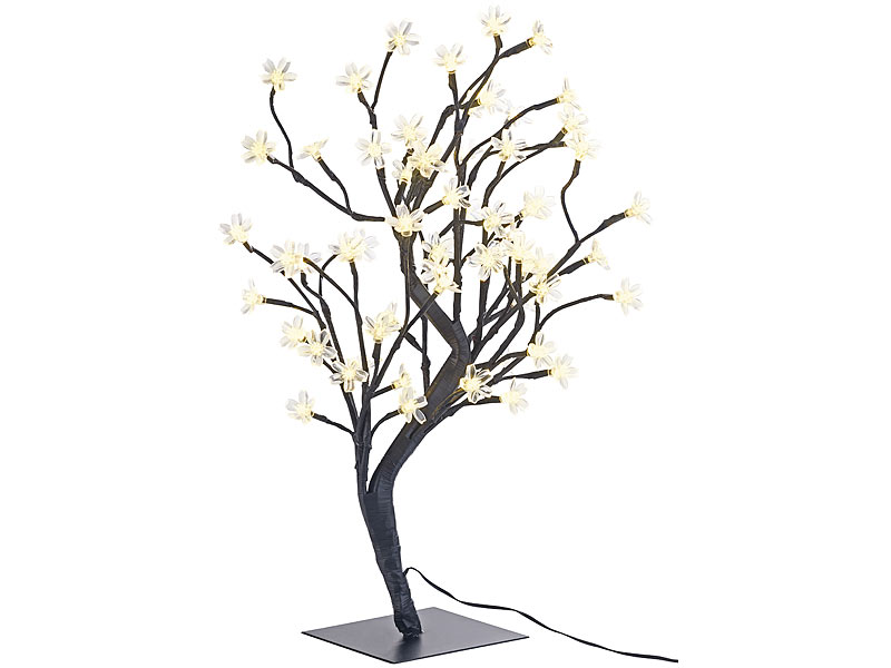 LED-Baum mit 64 beleuchteten Blüten, 45 cm, IP44, für innen & aussen