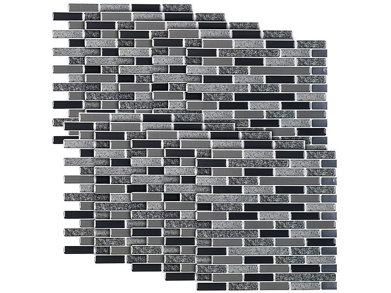 Selbstklebende 3D-Steinoptik-Fliesenaufkleber, 25,5 x 25,5 cm, 10er-Set