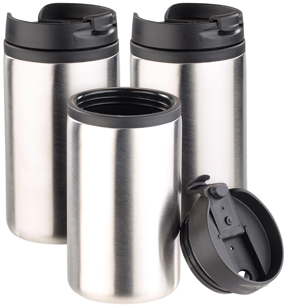 Edelstahl-Isolierbecher für warm & kalt, doppelwandig, 280 ml, 3er-Set