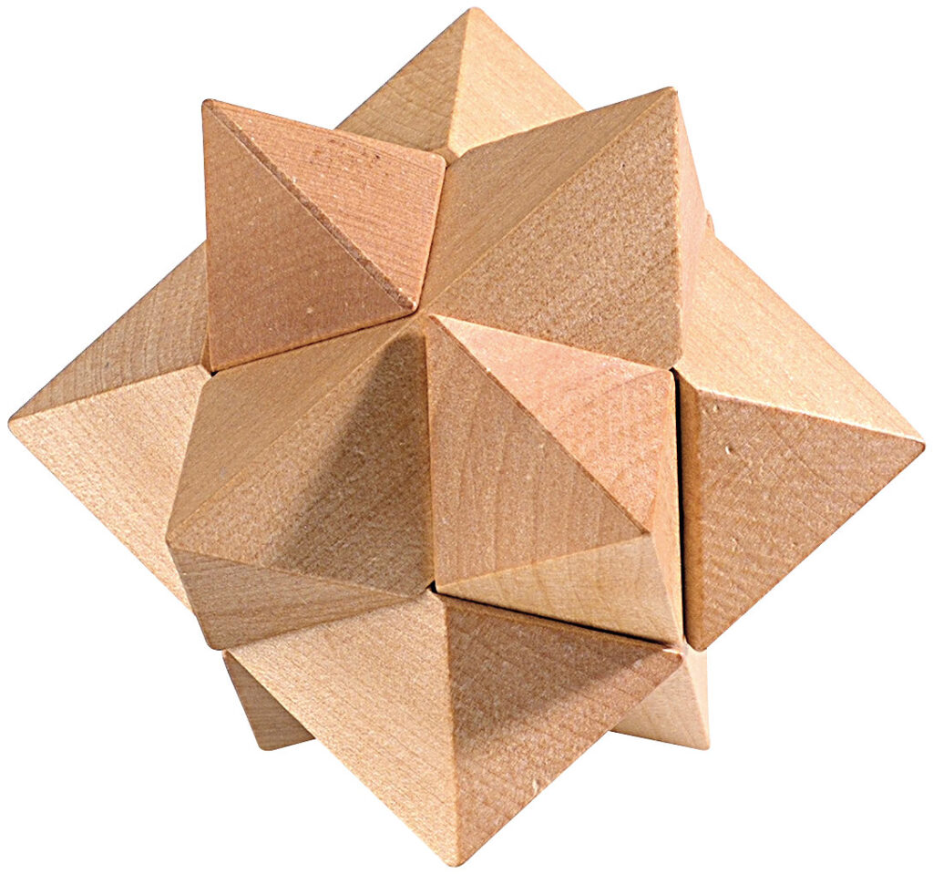 Geduldspiel „Stern“ aus Holz