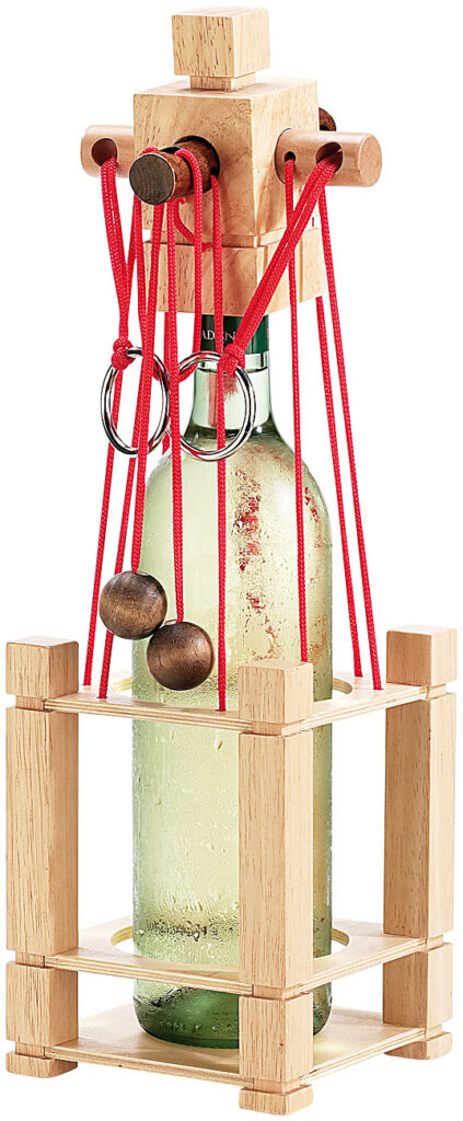 Flaschen-Puzzle „Siena“ aus stabilem Echtholz Flaschen-Puzzle „Siena“ aus stabilem Echtholz