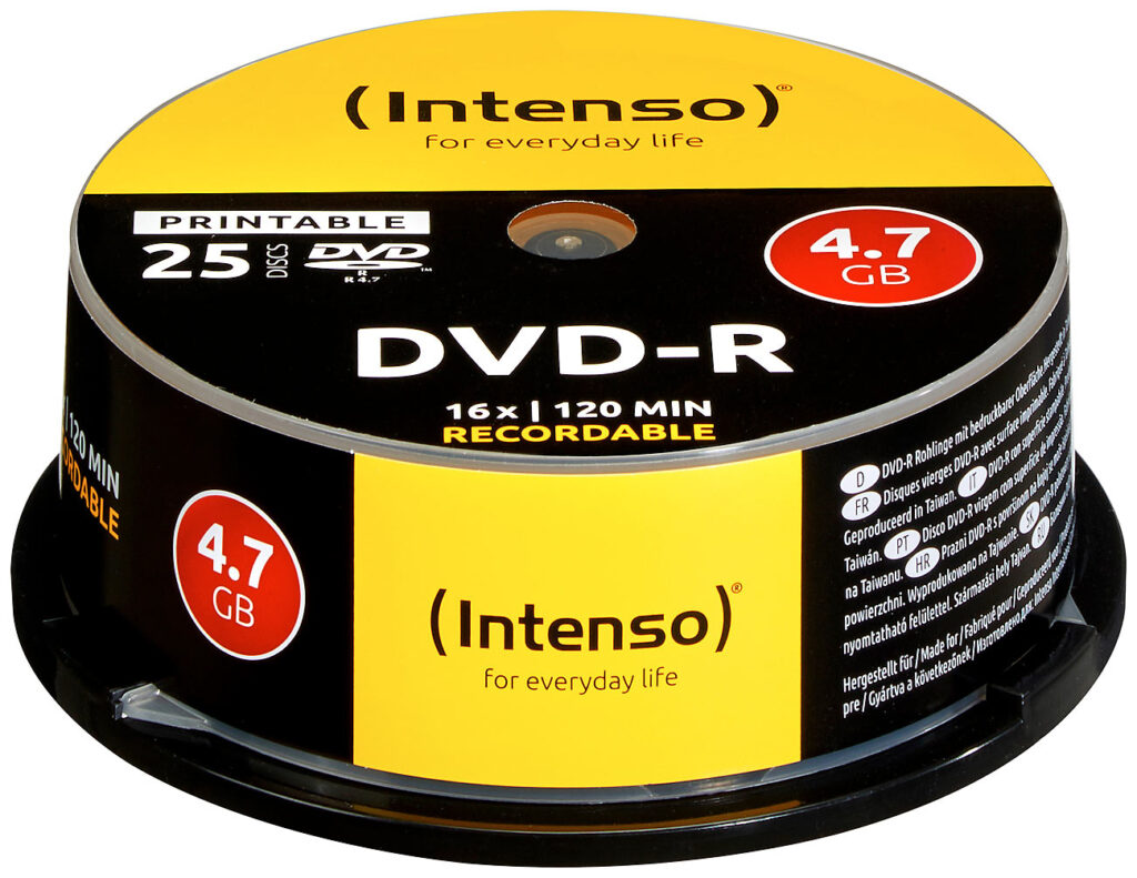 DVD-R 4.7GB 16x printable, 25er-Spindel