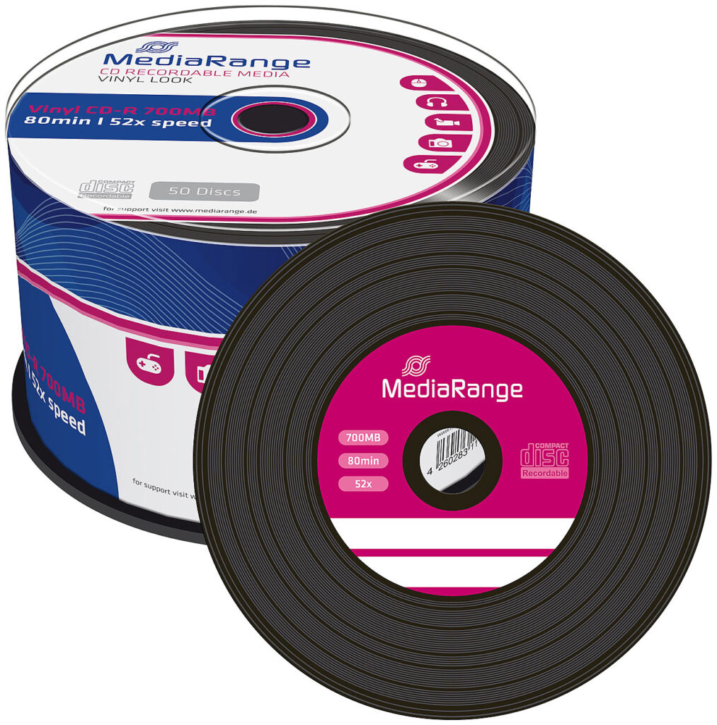 Vinyl-Look CD-R 700MB/80Min, 52x, 50er-Spindel Vinyl-Look CD-R 700MB/80Min, 52x, 50er-Spindel