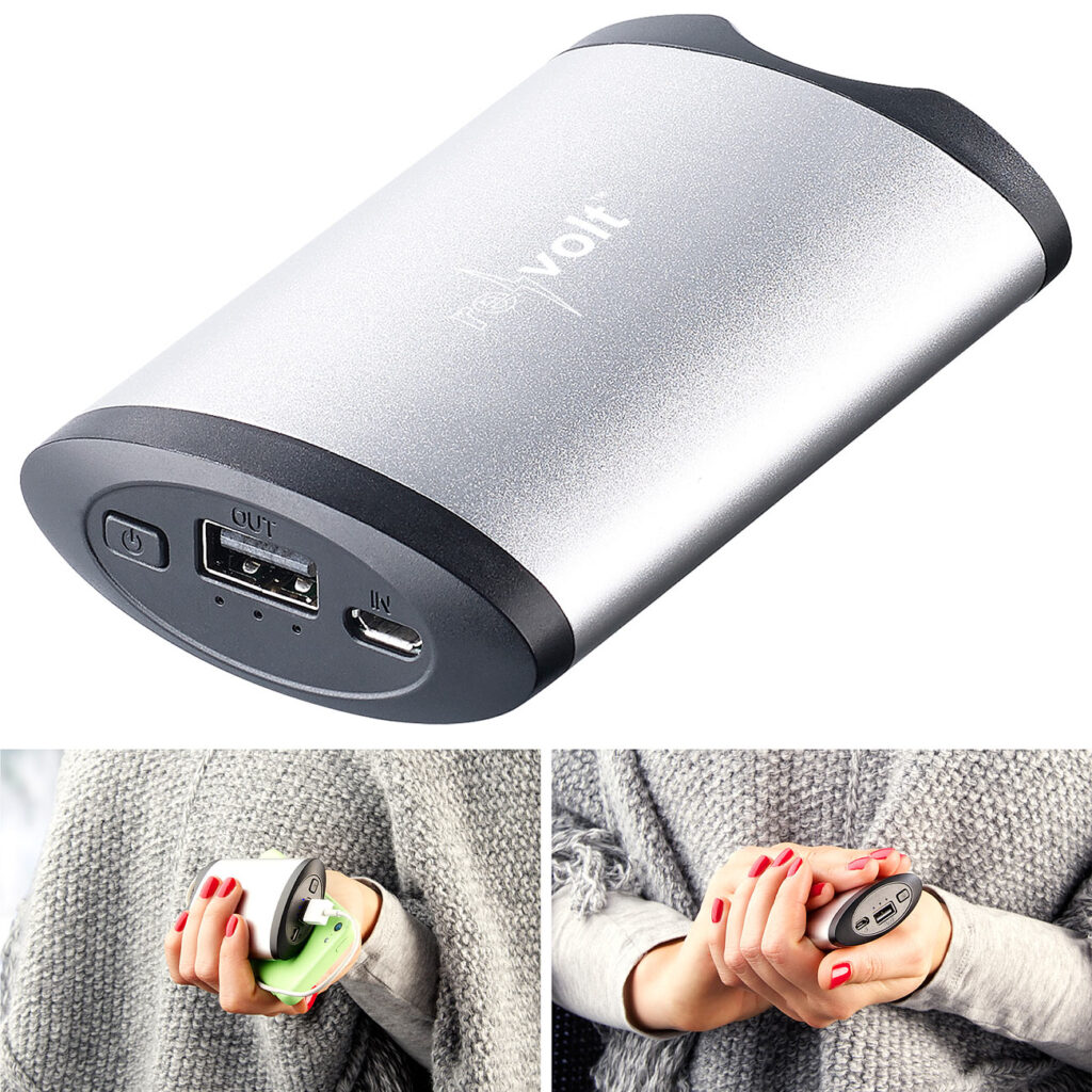 2in1-Powerbank mit Handwärmer, 5.200 mAh, 2 Temperaturstufen