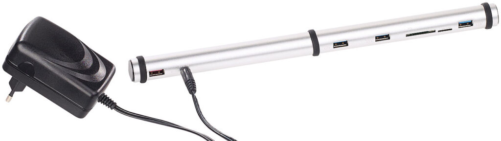 3-fach USB-3.0-Lade-Hub & Dockingstation, BC-1.2-Schnell-Ladeprotokoll