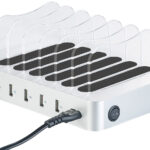 6-Port-USB-Ladestation mit entnehmbaren Trennwänden, 10 A /50 Watt