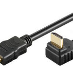 HDMI-Kabel, vergoldeter Stecker, 90° gewinkelt, 2 m