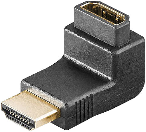 HDMI-Adapter Typ-A-Buchse auf Typ-A-Stecker, 90° gewinkelt