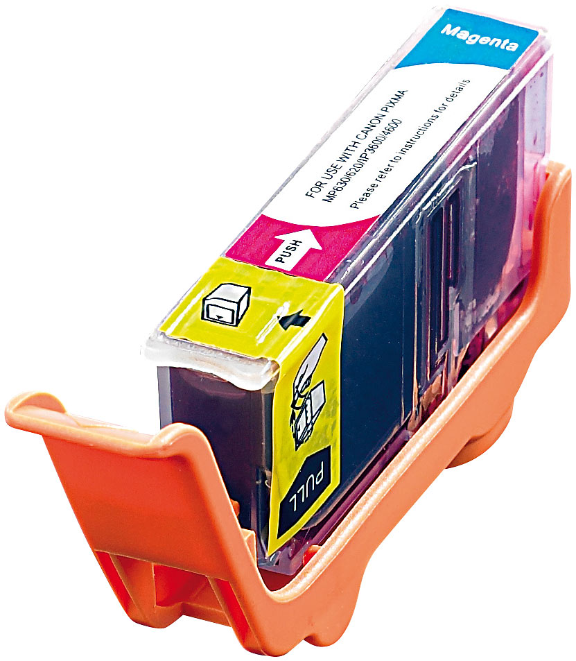 Patrone für CANON (ersetzt CLI-521M), magenta mit CHIP