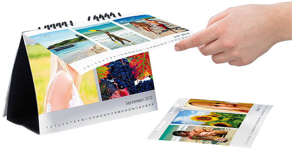 Tischkalender-Set A5 quer 260g/m² inklusive Software