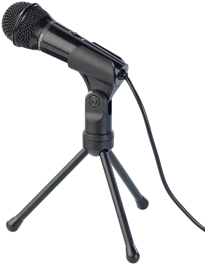 Kondensator-Mikrofon mit Stativ für PC und Notebook, 3,5 mm Klinke