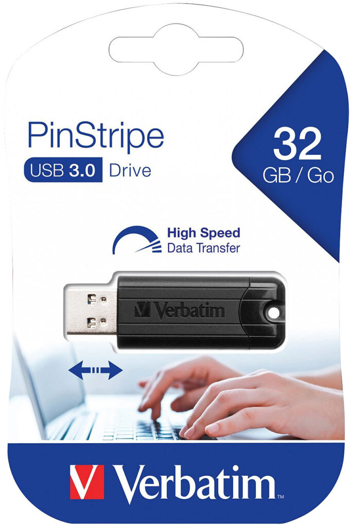PinStripe USB-3.0-Stick mit 32 GB, schwarz